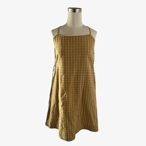 Suta M dress 👗 straps mustard cotton linen knee length